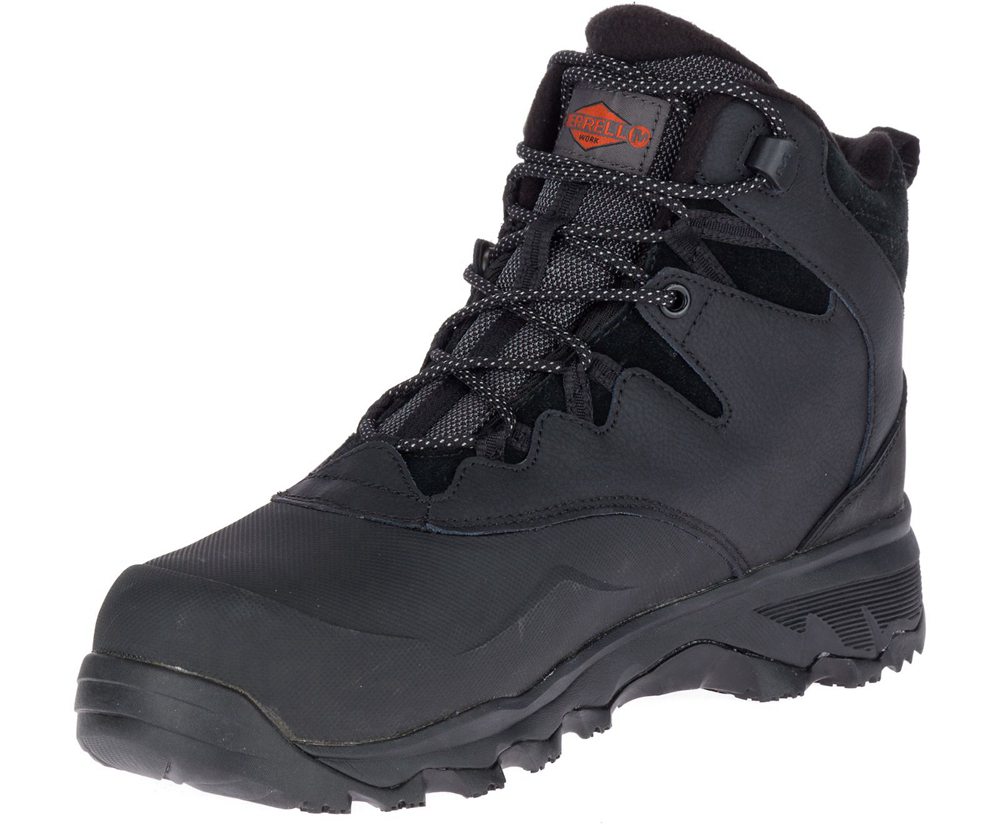 Kozaki Merrell Męskie Czarne - Thermo Adventure 6\" Ice+ Waterproof Comp Toe - 416735-CJG